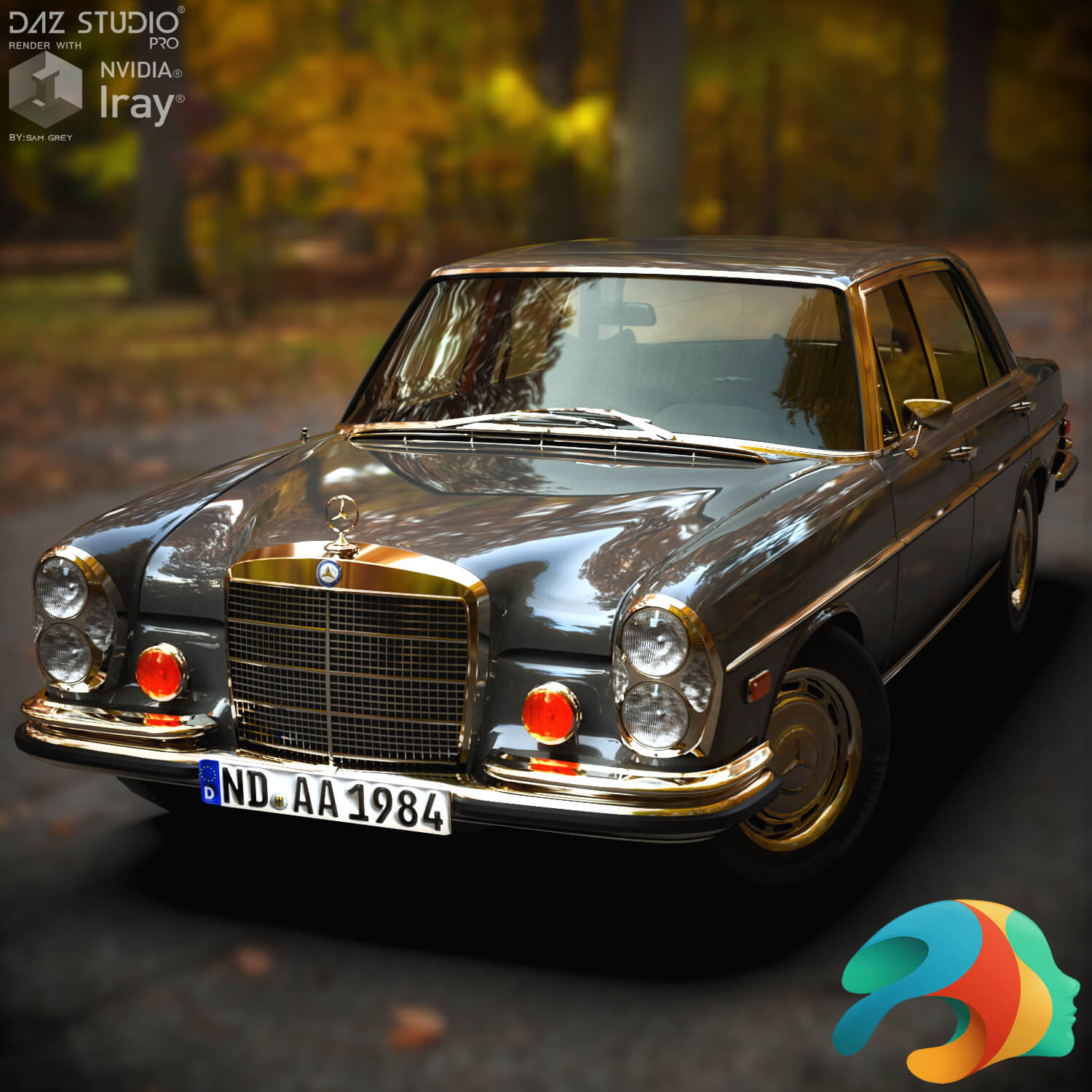 mercedes benz 300sel 1972 for daz studio 27 1777886777