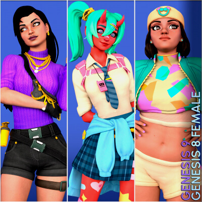 fortnite girl pack 06 for genesis 8 and 9 1778530685