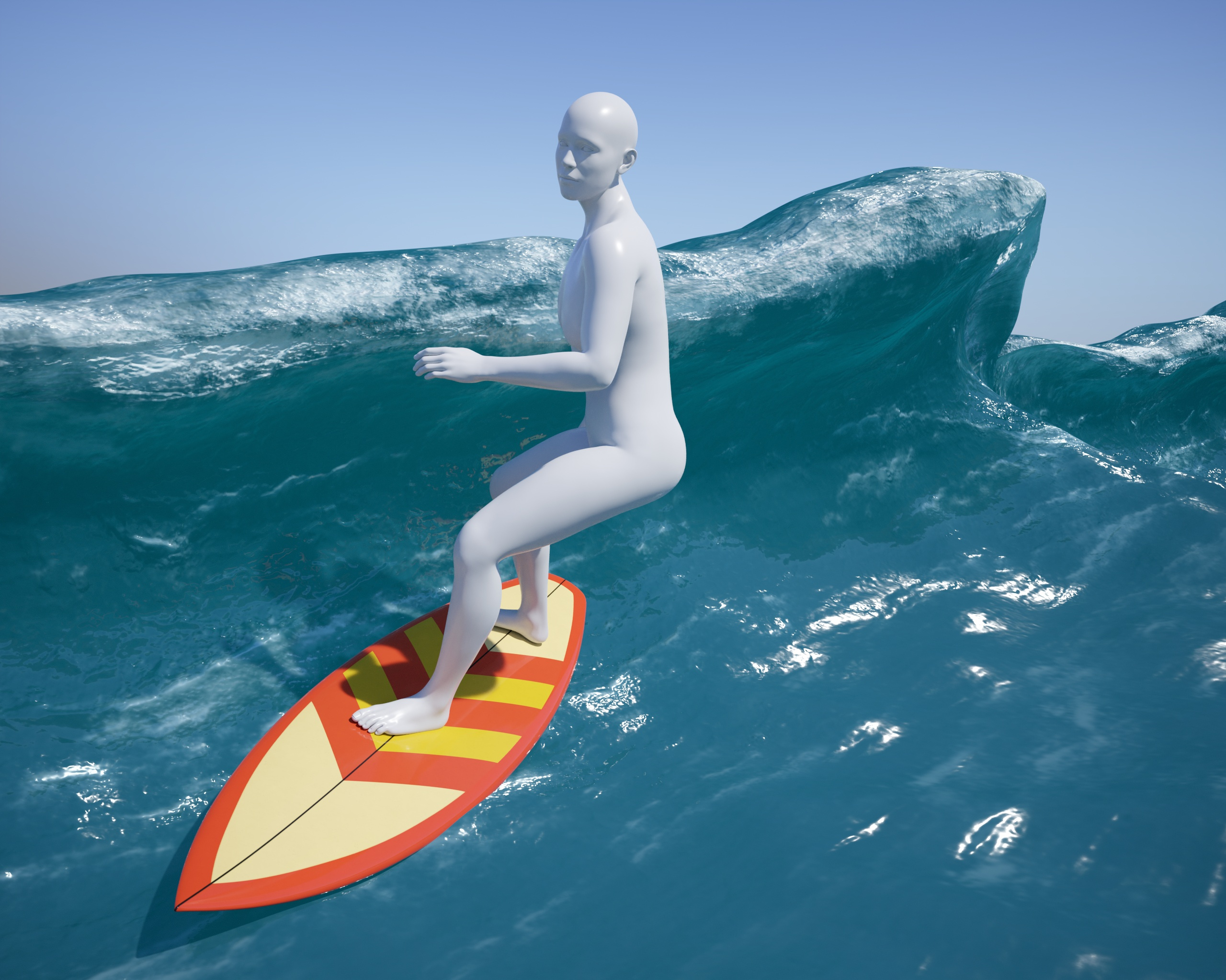 surfboard with wave and poses for genesis 9 01 1778831128