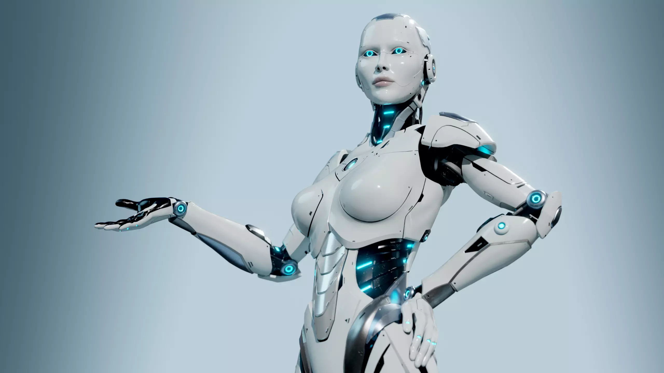 Female Android Rig Low poly 3D model 1779621411