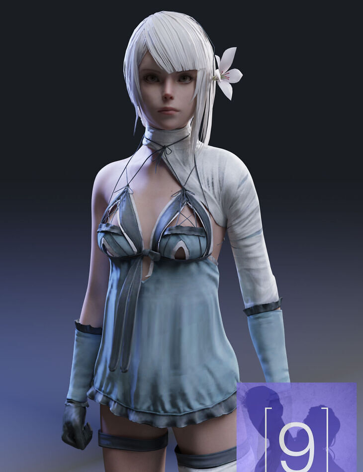 Nier Kaine Blue Dress Outfir for G9 1779716496
