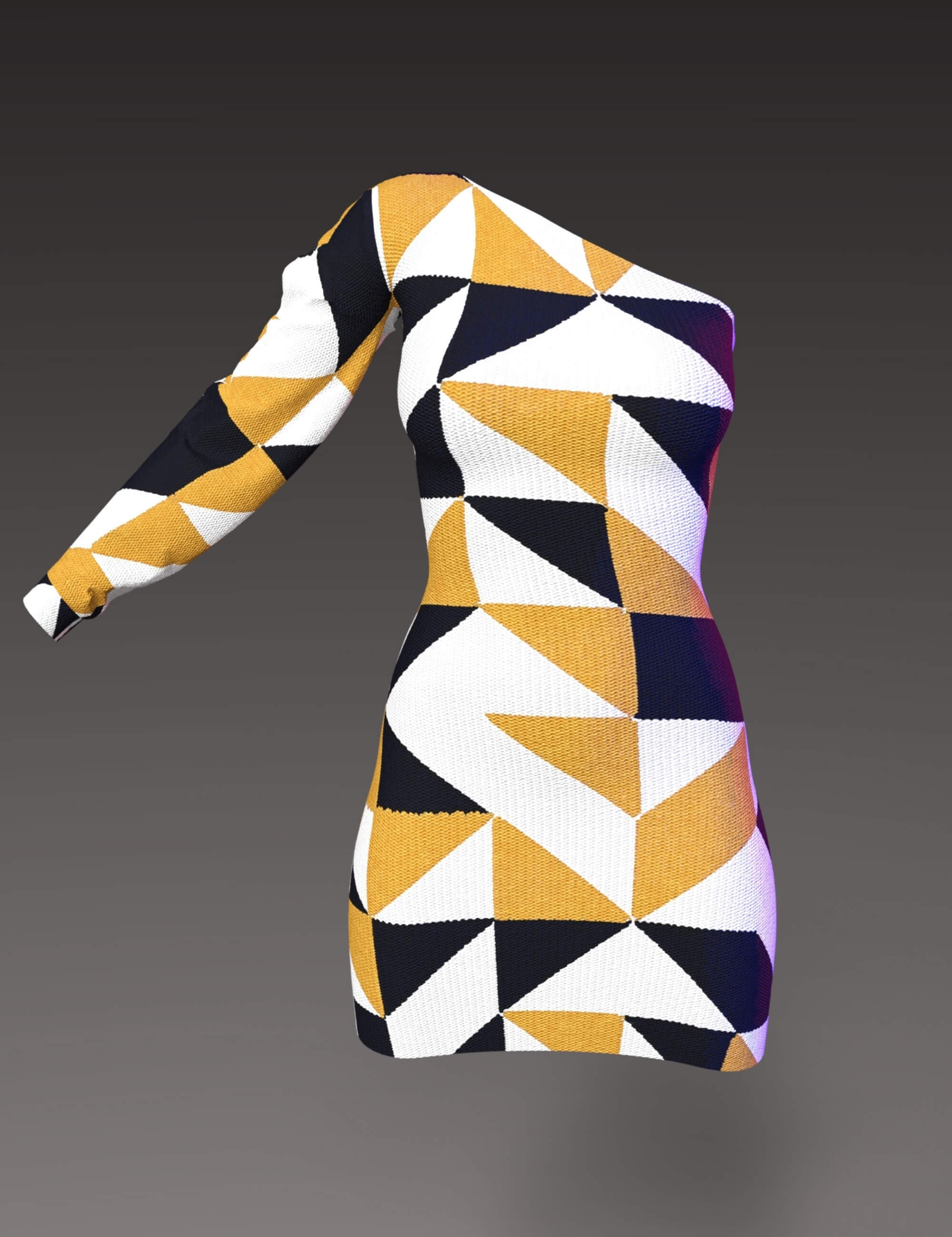 Dforce One Shoulder Dress for Genesis 8 and 9 1 Dforce One Shoulder Dress for Genesis 8 and 9