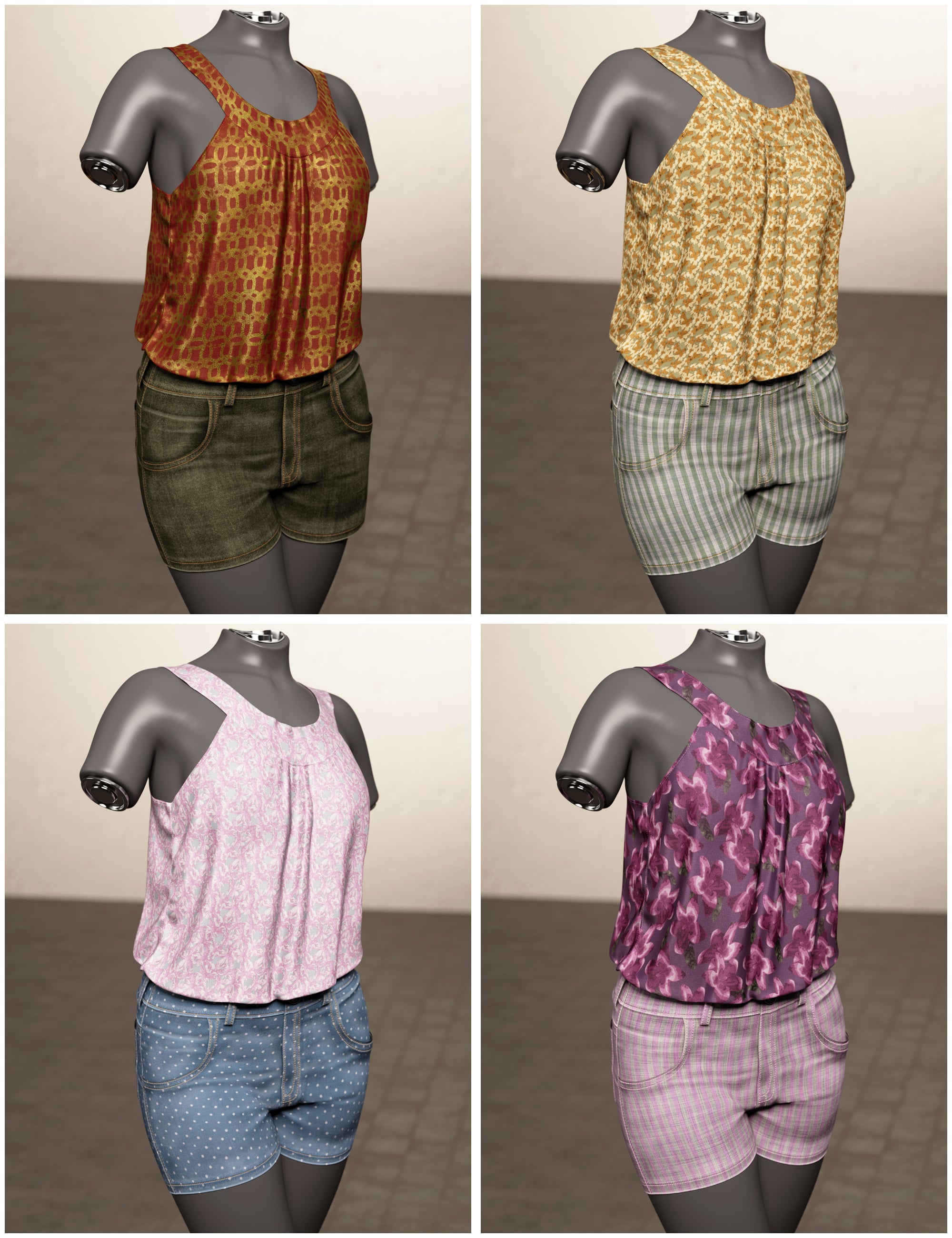 Textures Add-On for Denim Shorts and Loose Top for Genesis 9 1 https://new.imagehostx.com/upload/2026/05/26/texturesaddonfordenimshortsandloosetopforgenesis900maindaz3d_1779777882.jpg
