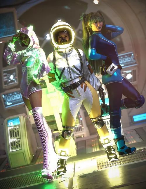 feminine scifi outfit bundle for genesis 9 1780550924