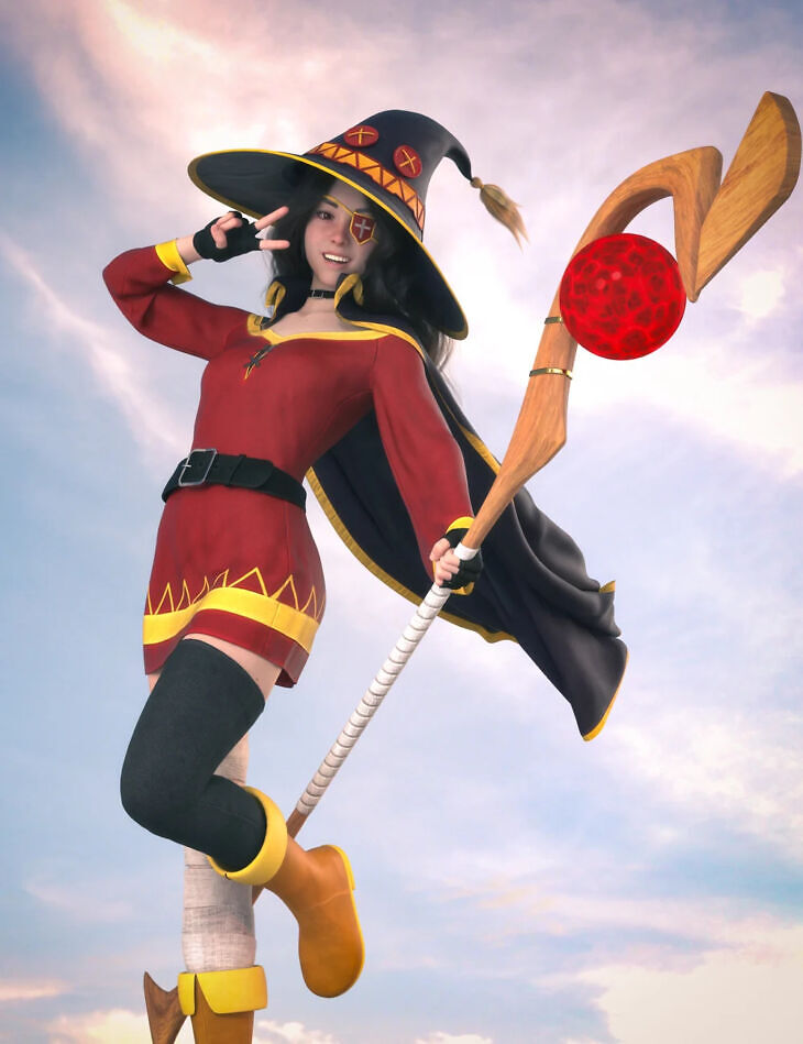 dForce GH Chuuni Outfit for Genesis 9 and 8 Female 1 dForce GH Chuuni Outfit for Genesis 9 and 8 Female (Repost)