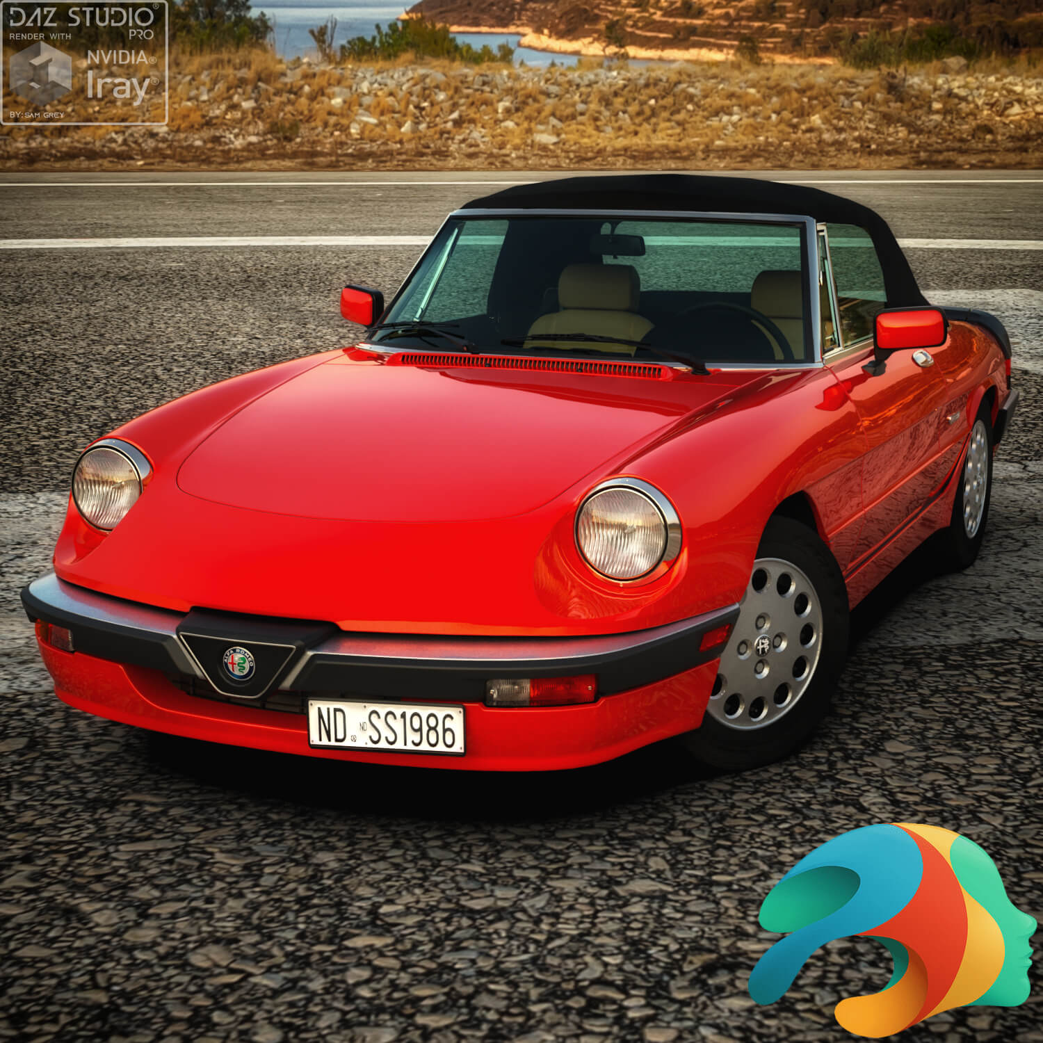 Alfa Romeo Spider 1986 for Daz Studio 1 https://new.imagehostx.com/upload/2026/06/28/alfa-romeo-spider-1986-for-daz-studio-25_1782647875.jpg