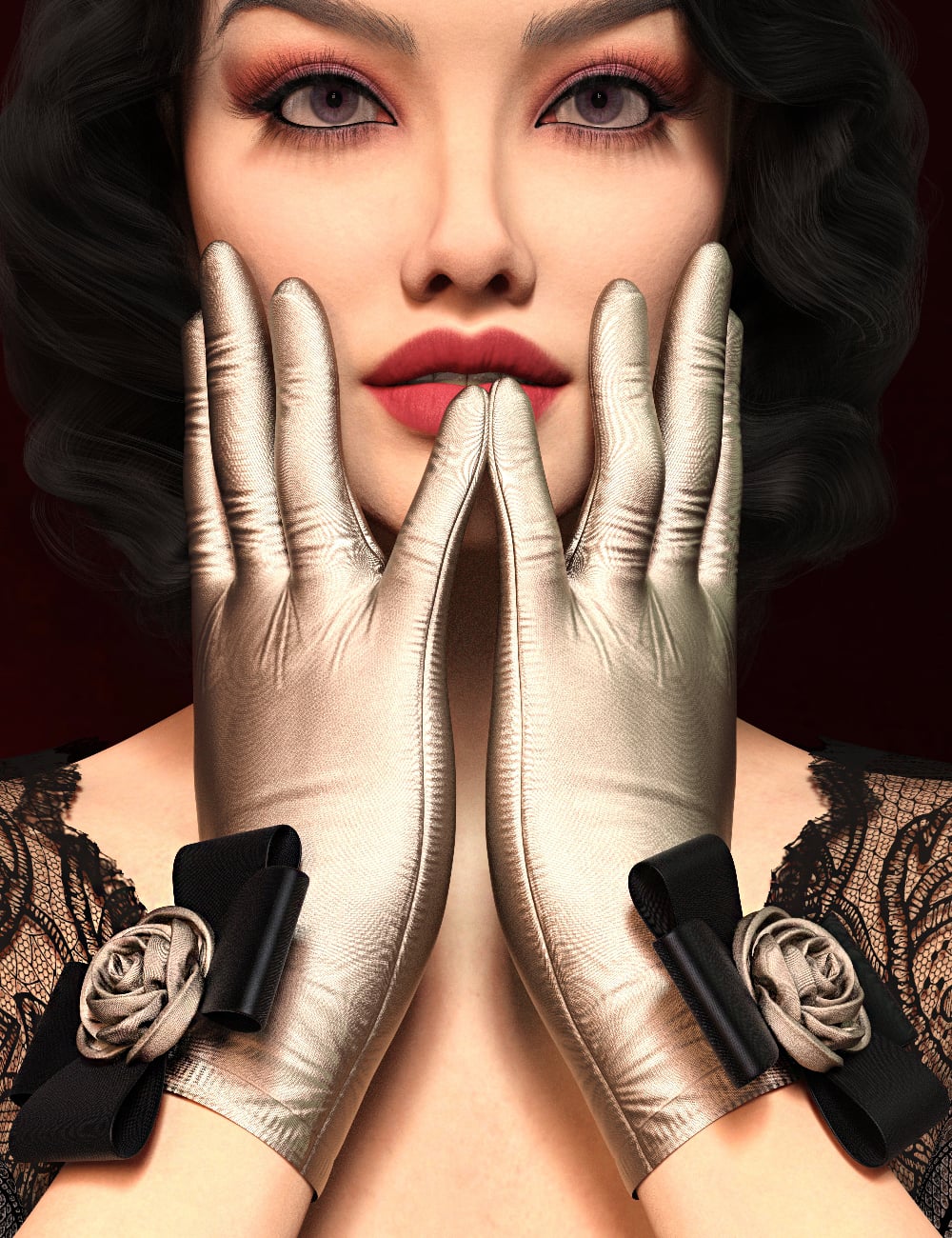 Unusual Short Glove Set for Genesis 9 Female 4 unusualshortglovesetforgenesis9female00maindaz3d 1783256960
