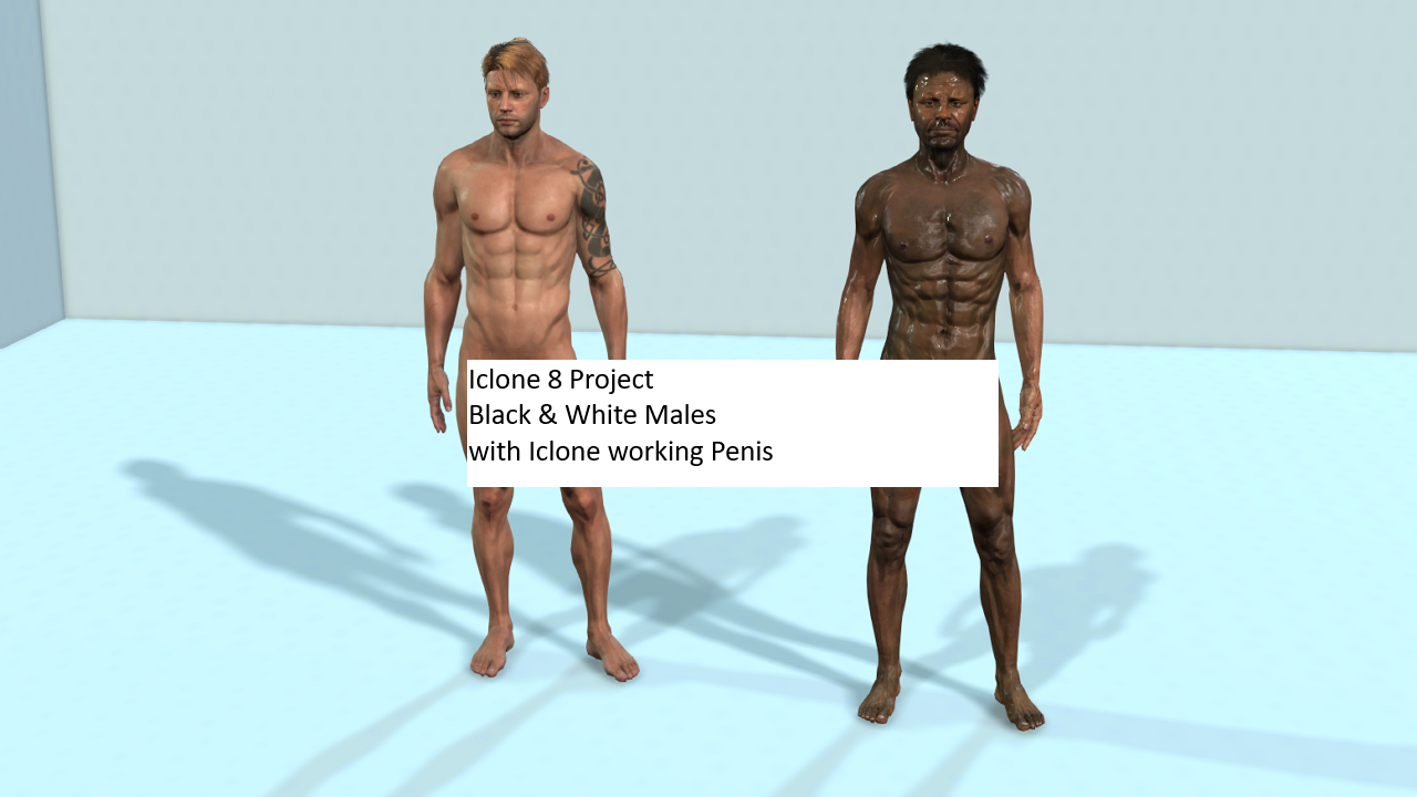CC5 Black White Males with Iclone working Penis 1783365082