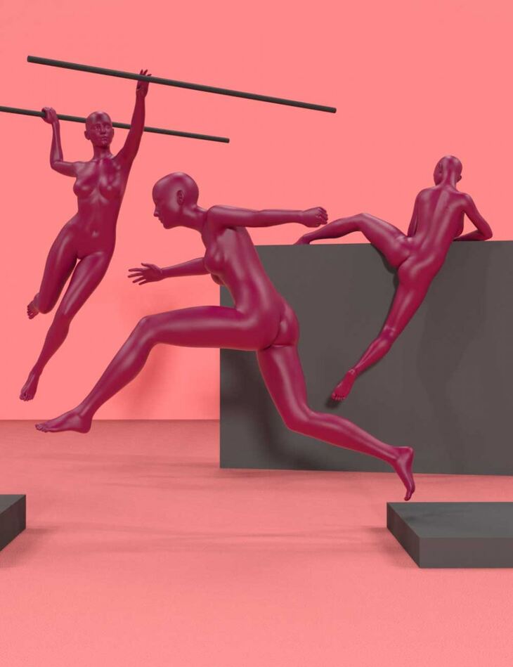 Unstoppable Poses for Genesis 3 and 8 Female 1784440377