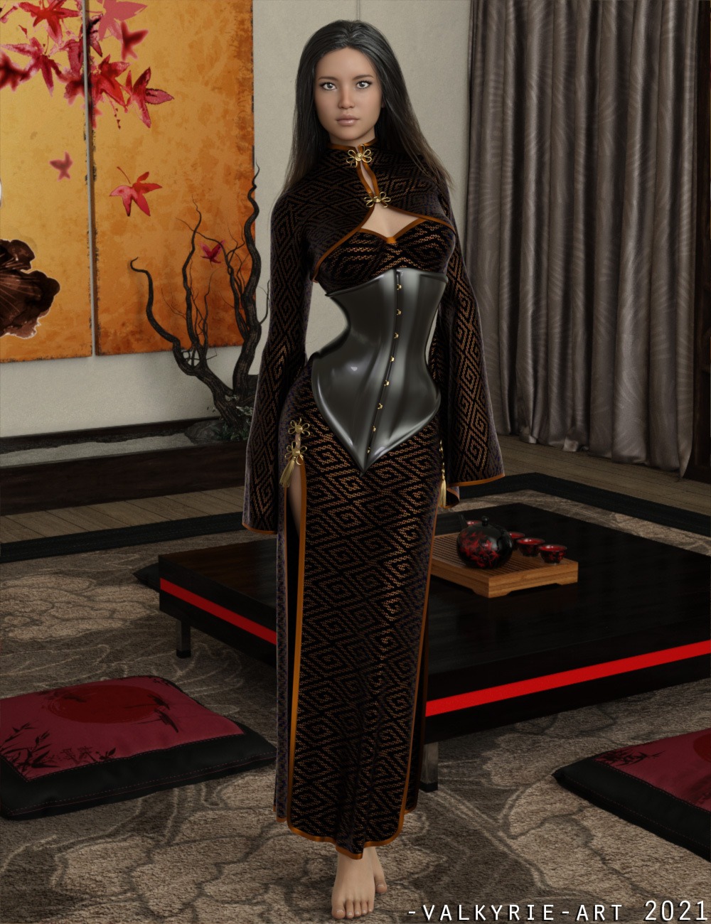 InStyle - Midnight Kimono dforce outfit for Genesis 8 & 8.1 Female(s) 1 InStyle - Midnight Kimono dforce outfit for Genesis 8 & 8.1 Female(s)