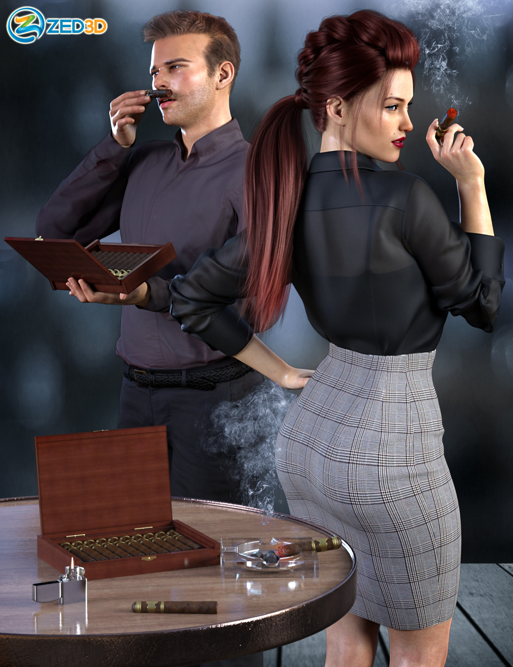 Z Smoke and Cigars Props and Poses for Genesis 8 1 Z Smoke and Cigars Props and Poses for Genesis 8