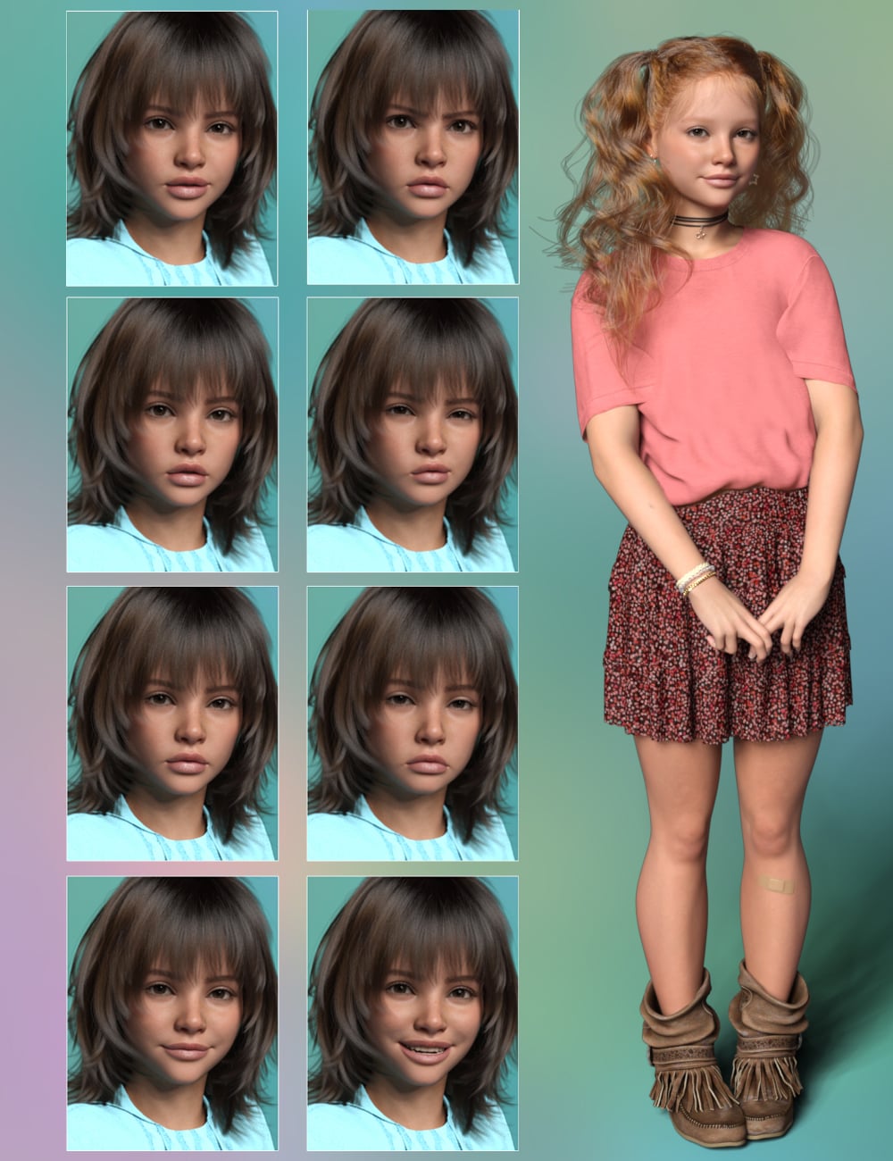 P3D Astrid HD with Expressions for Genesis 9 1 P3D Astrid HD with Expressions for Genesis 9