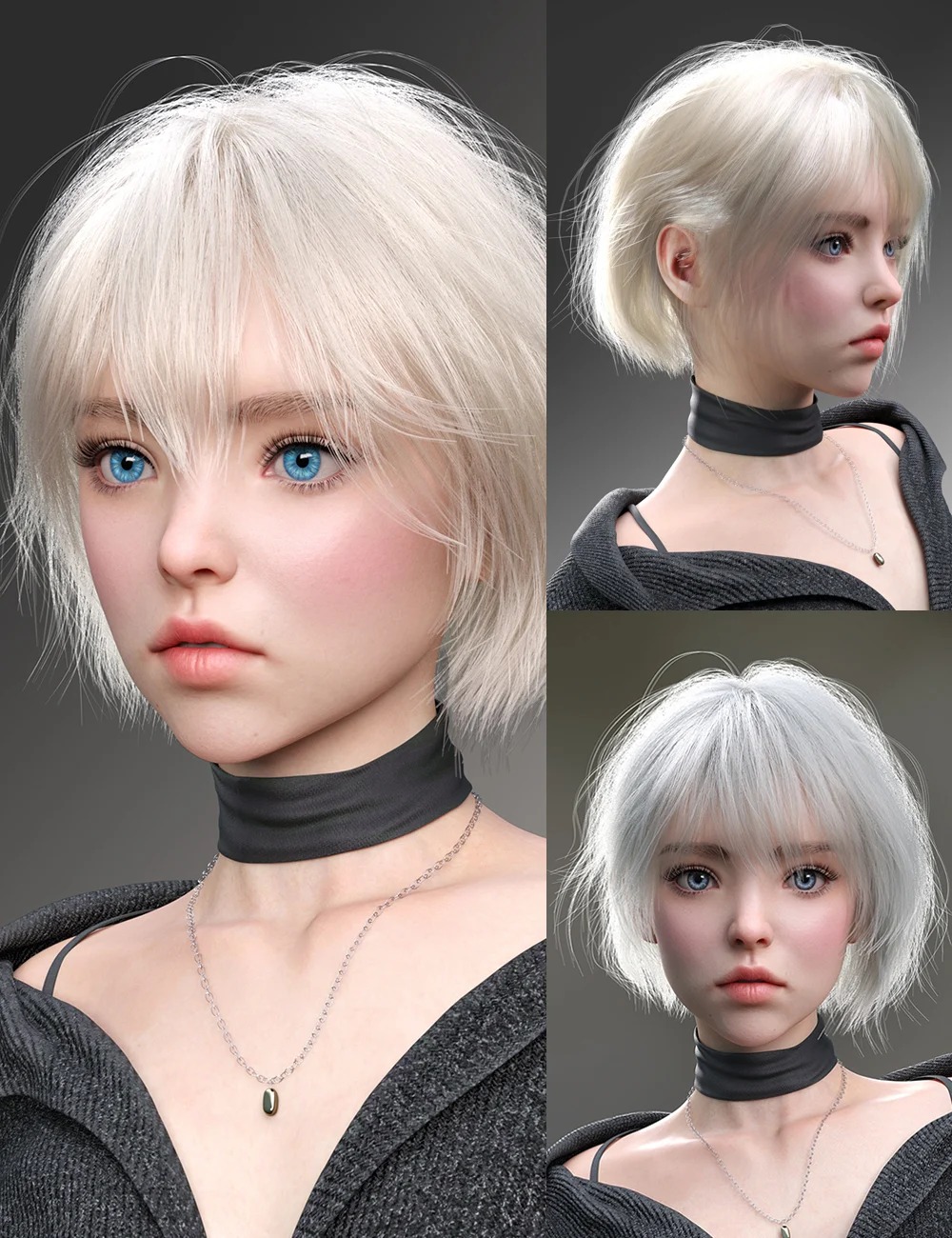 dForce Short Layered Choppy Hair for Genesis 9 1 dForce Short Layered Choppy Hair for Genesis 9