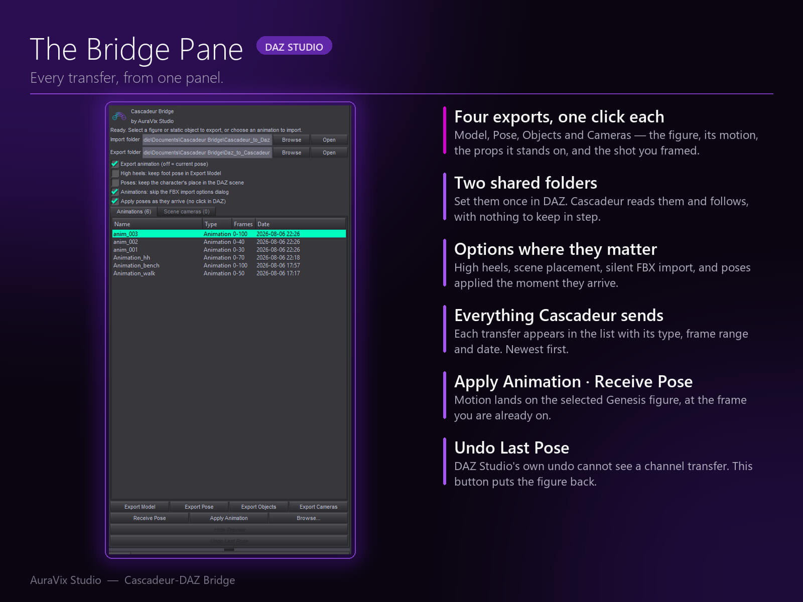 cascadeur daz bridge two way animation transfer 01 1786398880