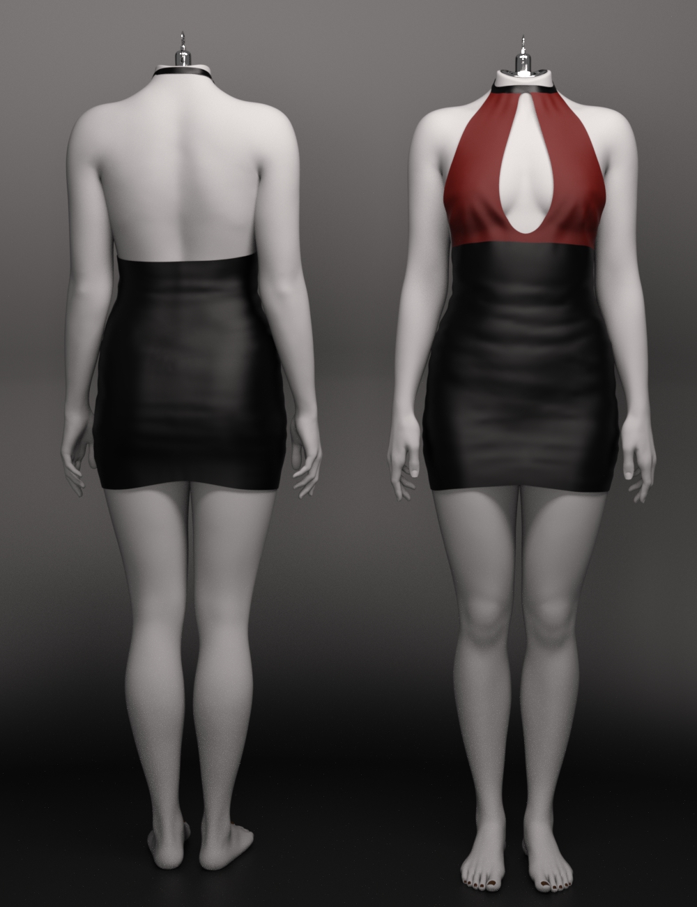 dForce EG UNDS Halter Neck Dress for Genesis 9 1786462069