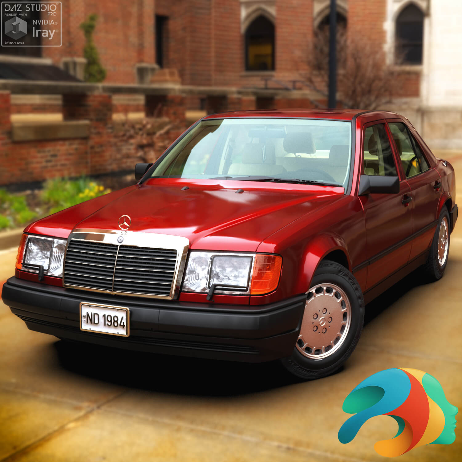 mercedes benz 300e 1987 for daz studio 25 1787151449