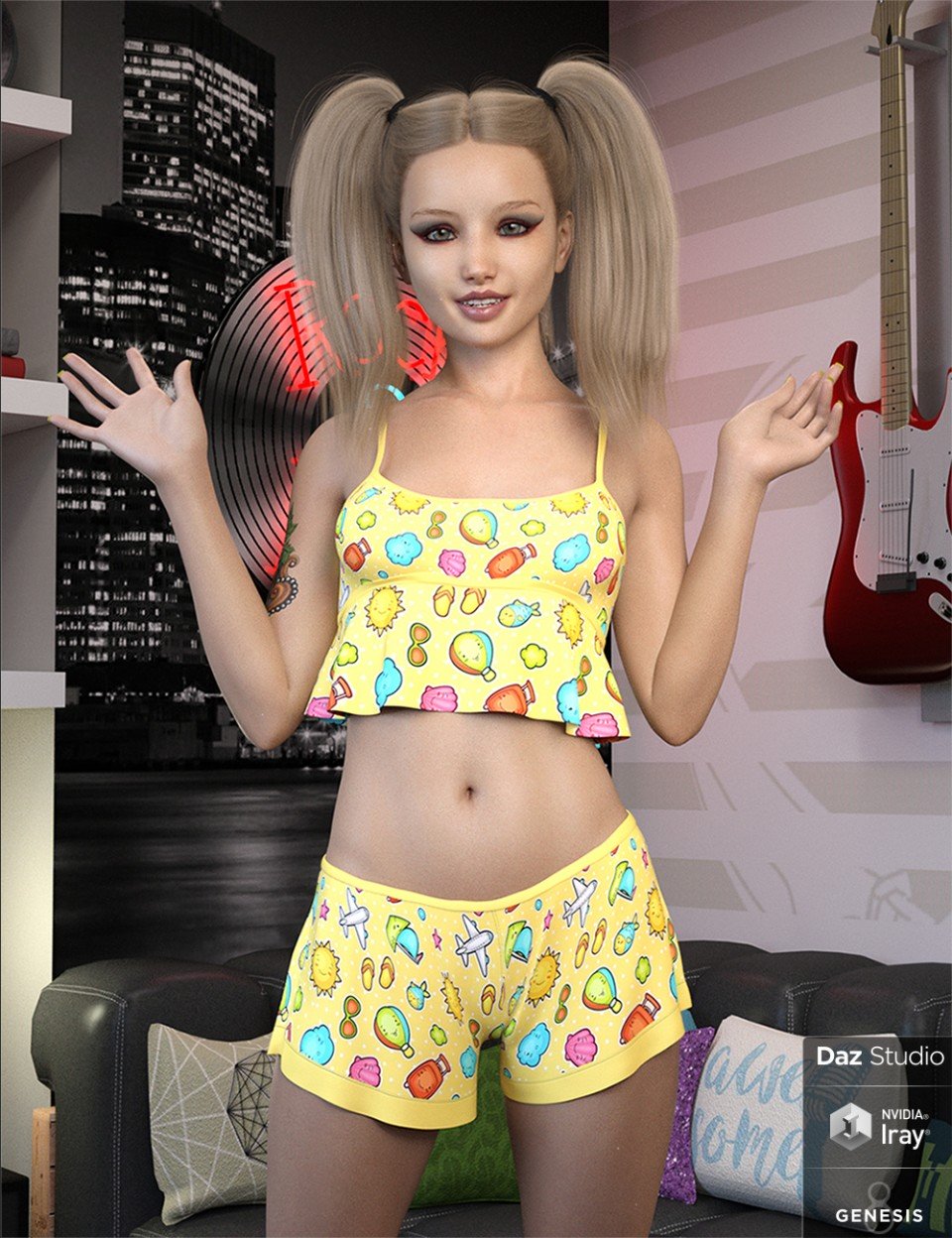 dforce summer sleepwear 00 main daz3d 1788081005