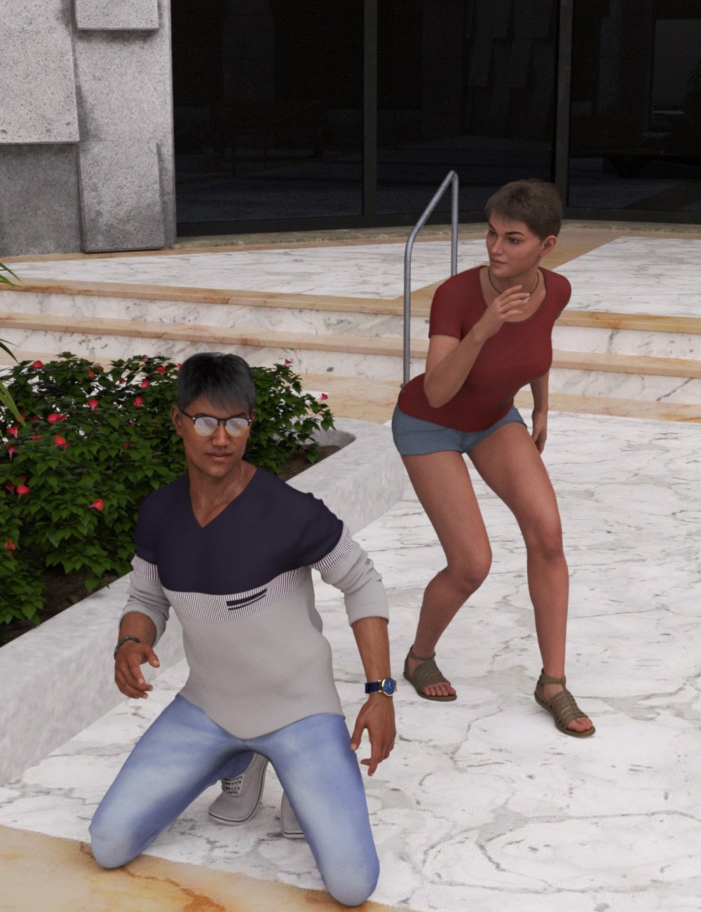 simplycrouchingposesforgenesis8and81maleandfemale00maindaz3d 1788333024