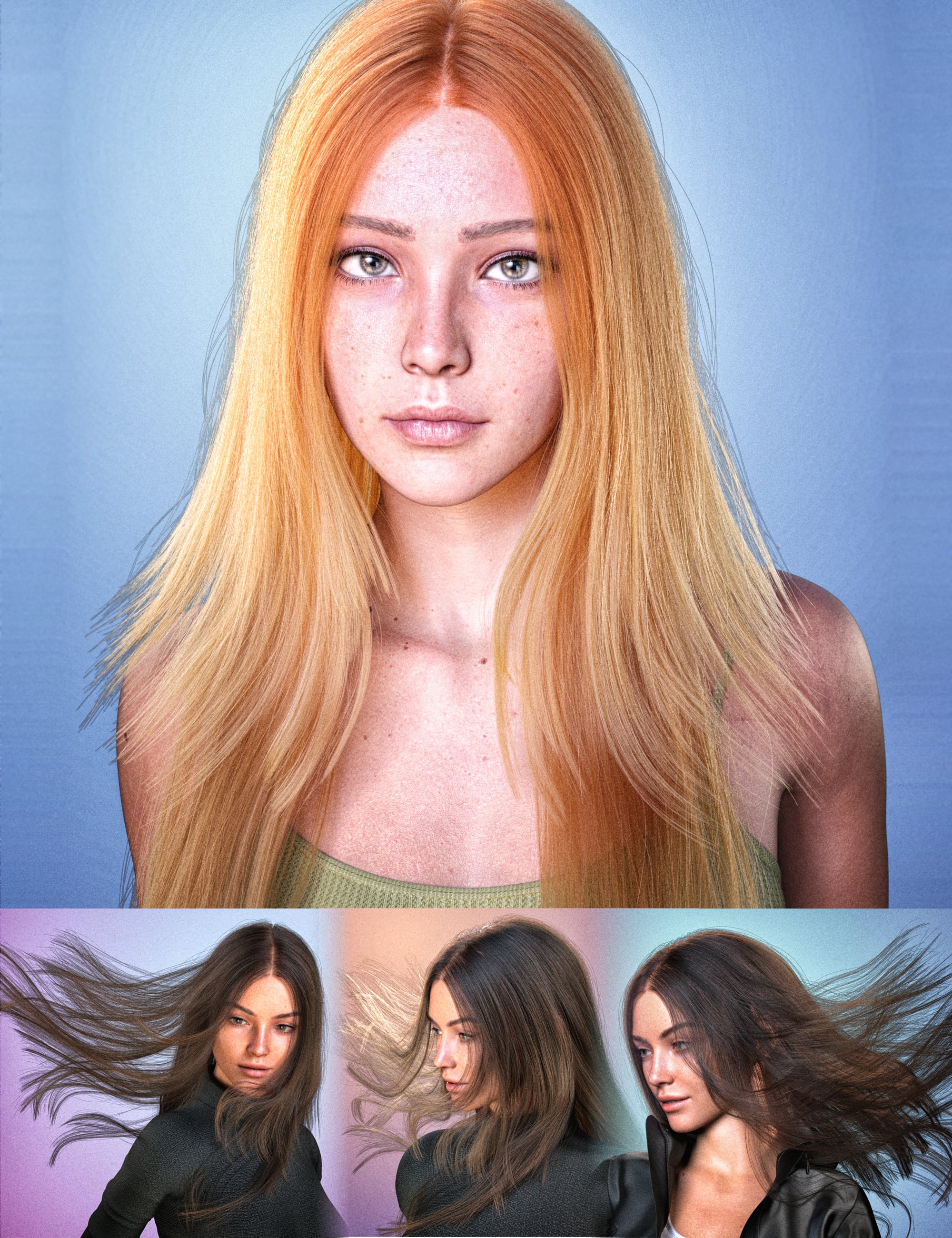 dforcefelongstraightlayeredstrandbasedhairforgenesis98and8100maindaz3d 1788589752