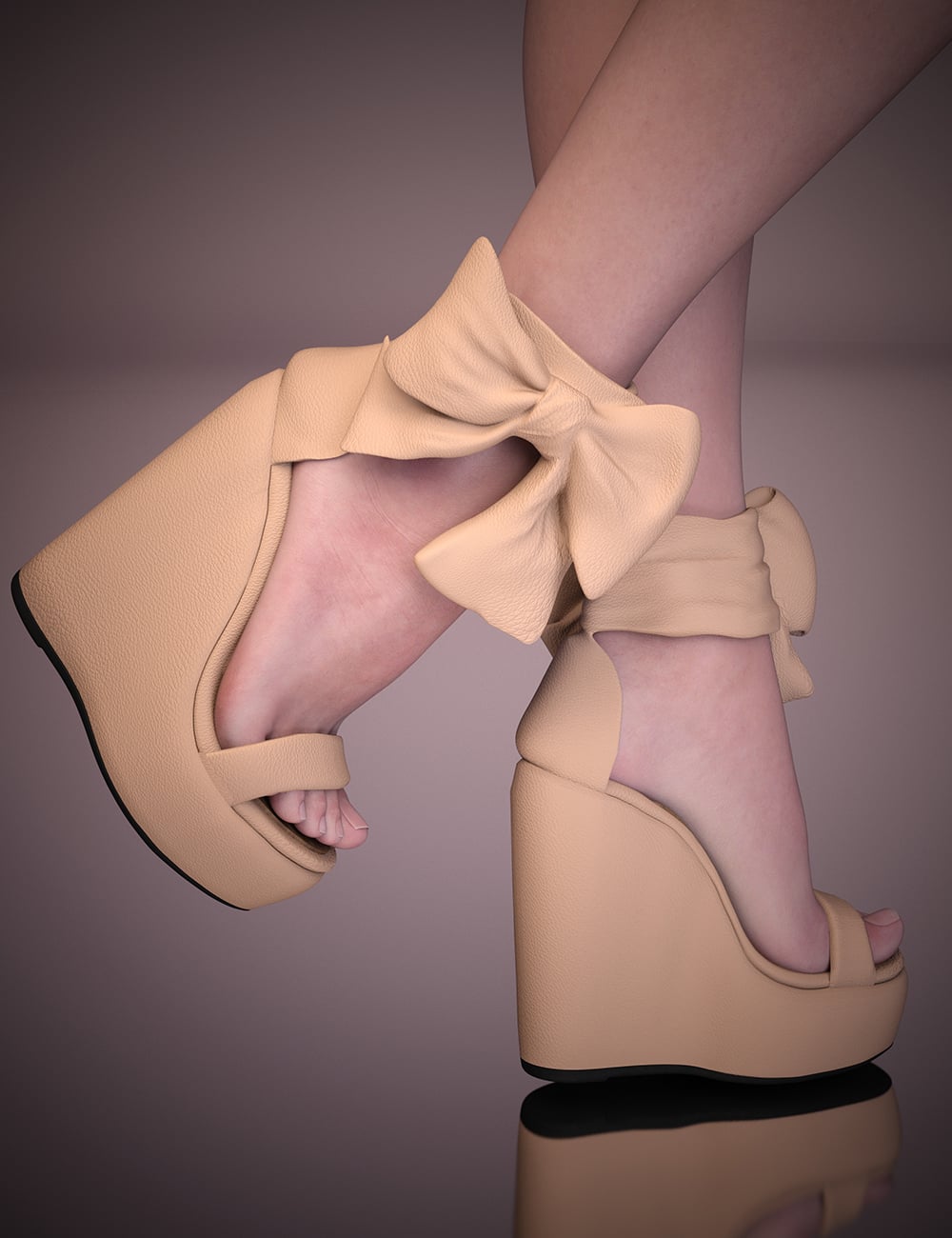 3DStyle Wedge Heels With Knot Main 1789282731