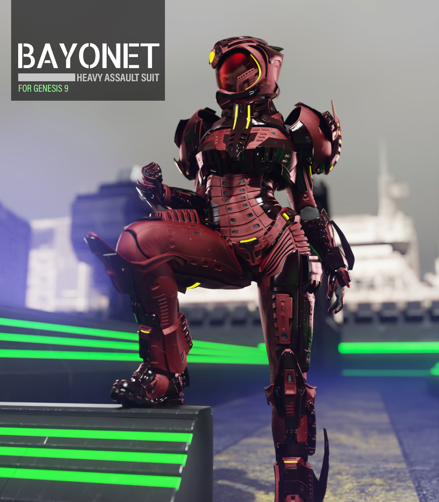 Bayonet Heavy Assault Suit - SciFi Military Armor for Genesis 9 96 full 0791bc83e799cf04c3d87d5f555945fd 1789719193