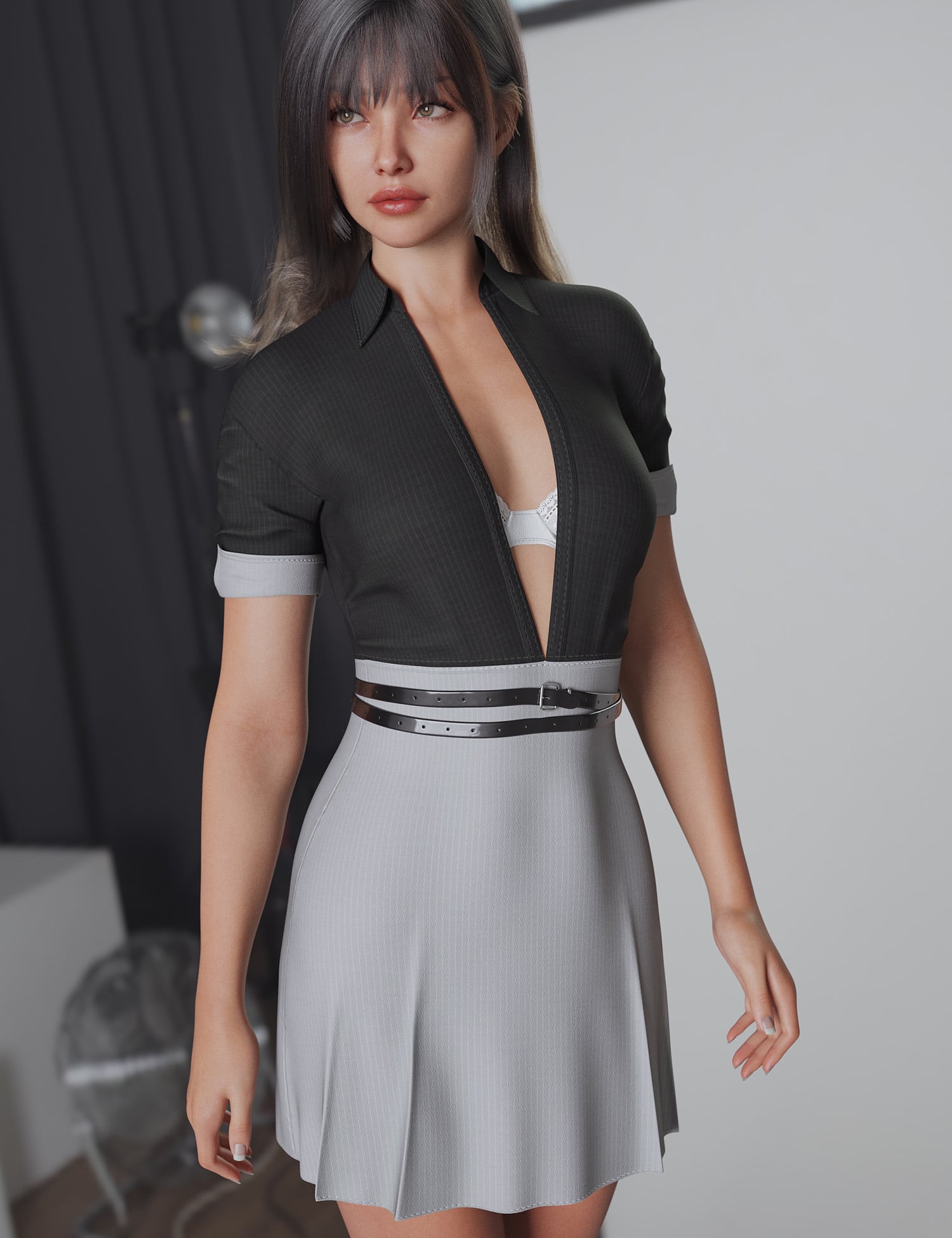 dForce Relaxed Shirt Dress for Genesis 9 30