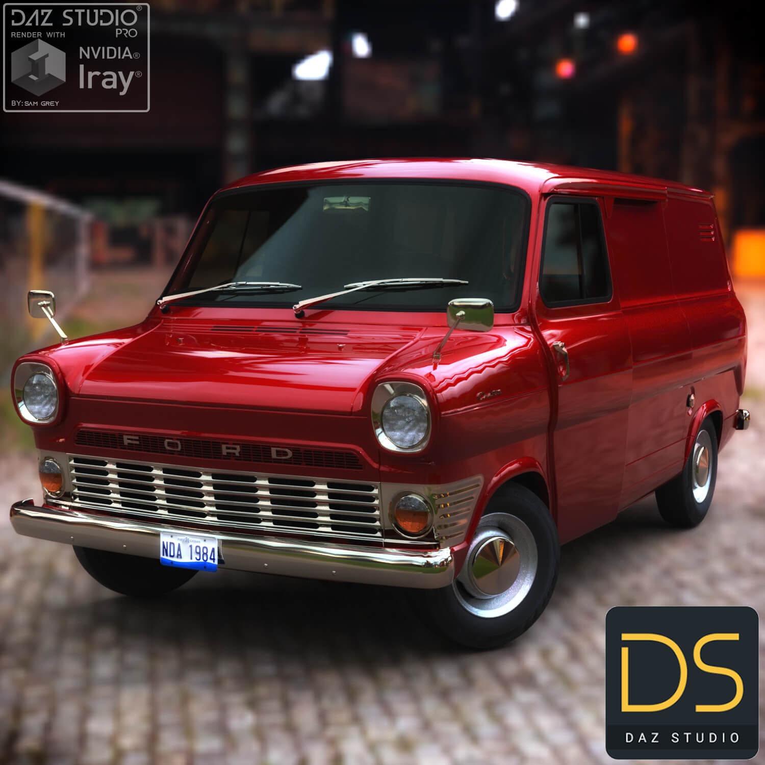 Ford Transit 1965 for DAZ Studio 2 remote 1790073501