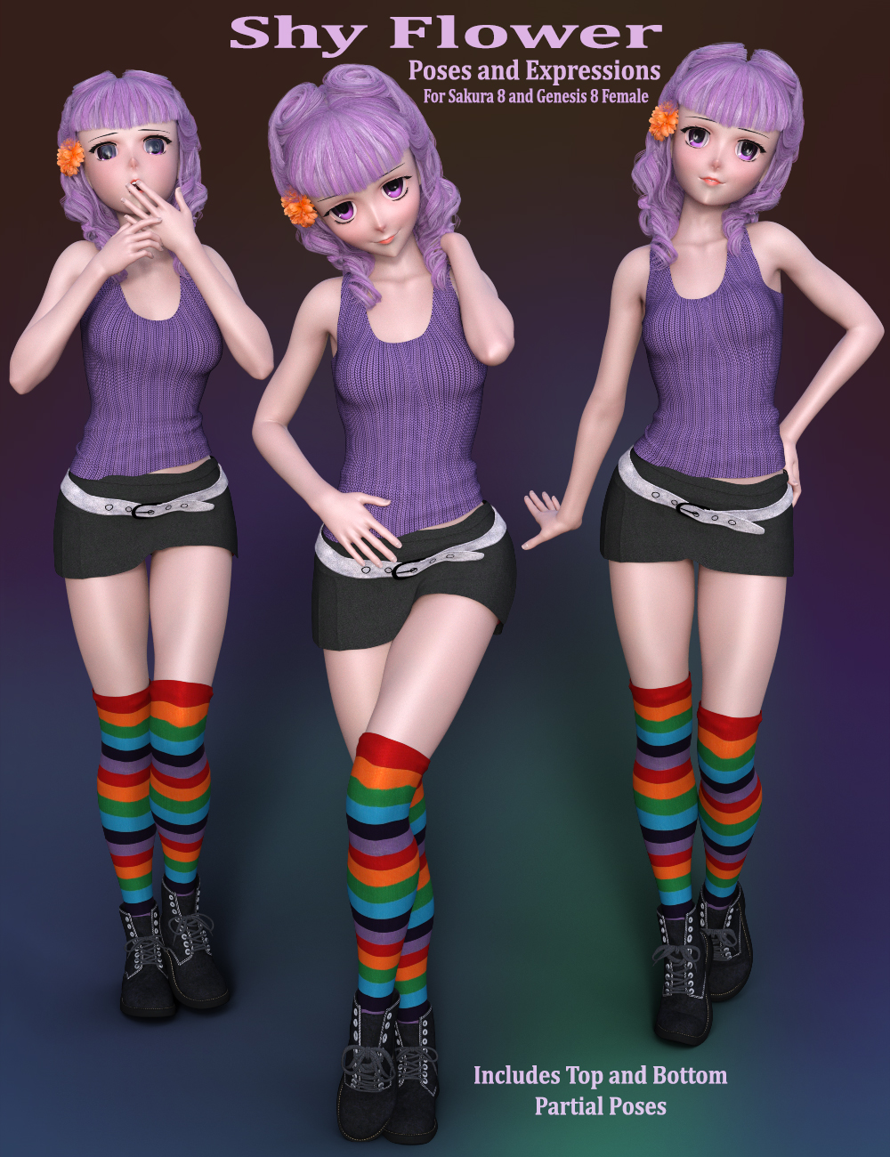 Shy Flower Poses and Expressions for Sakura 8 and Genesis 8 Female(s) 2 00 main shy flower poses and expressions for sakura 8 and genesis 8 females daz3d 1790174954