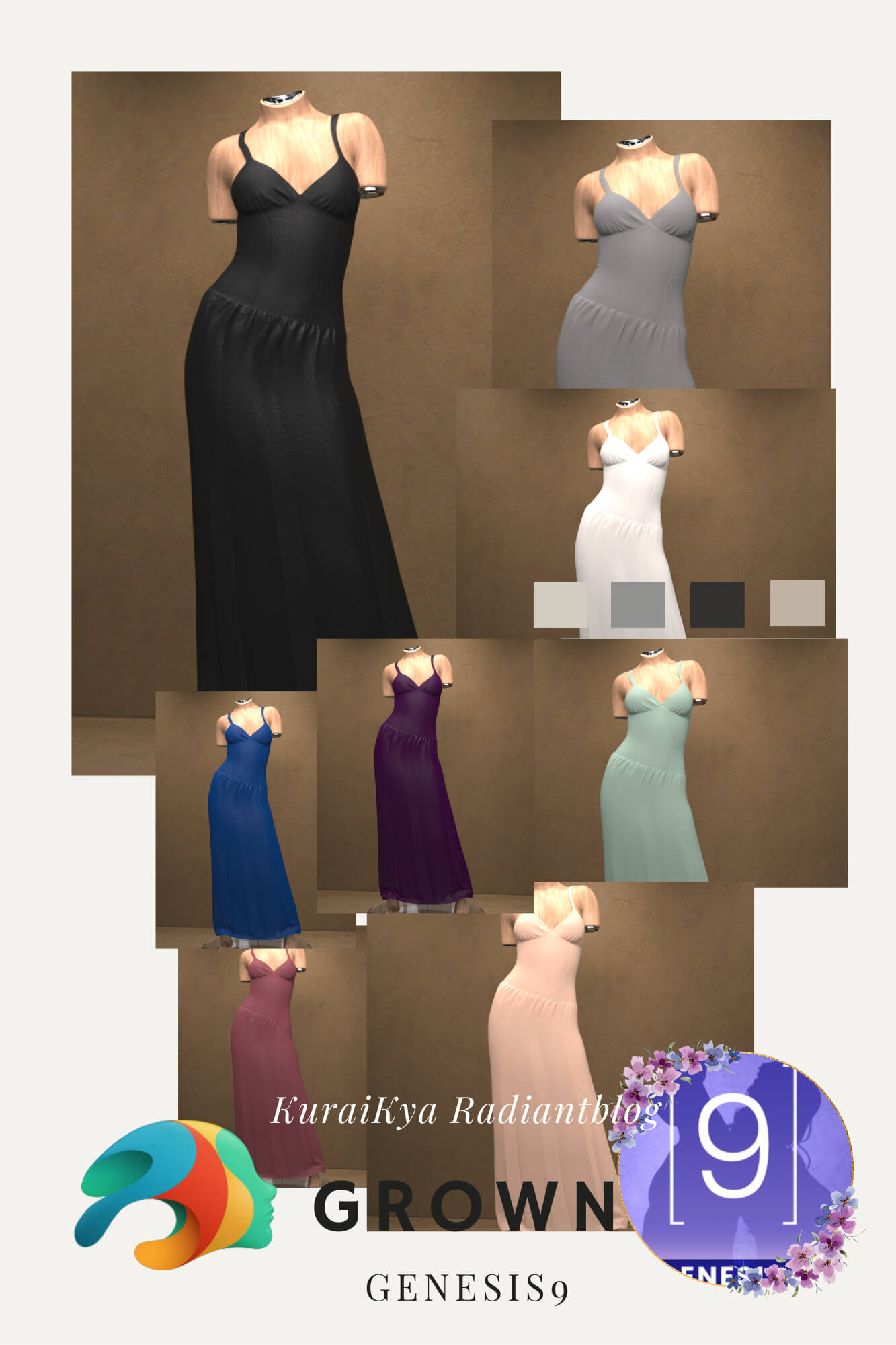Grown dForce Dress for Genesis 9 98 grown dforce dress 01 1790255084