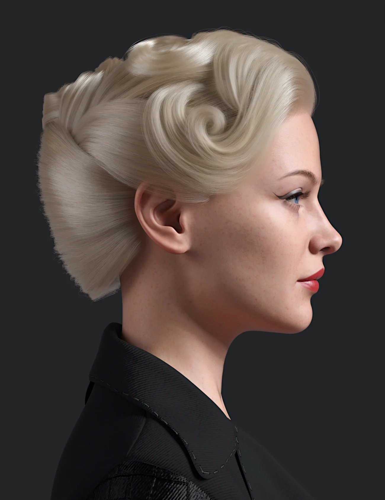 Elegant Vintage Updo for Genesis 9 86 EVUD9 1790713103