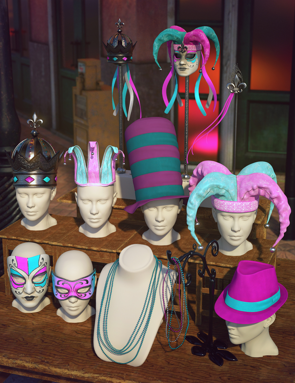 Fun Mardi Gras Mix and Match Accessories Main 1790915754