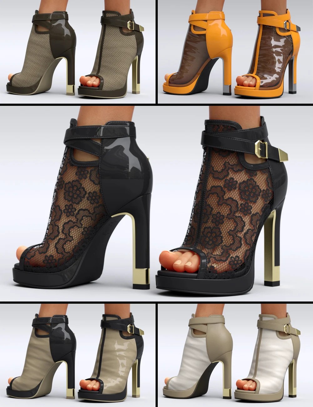 Lace High Heels Shoes for Genesis 9, 8, and 8.1 98 lacehighheelsshoesforgenesis98and8100maindaz3d 1791046423