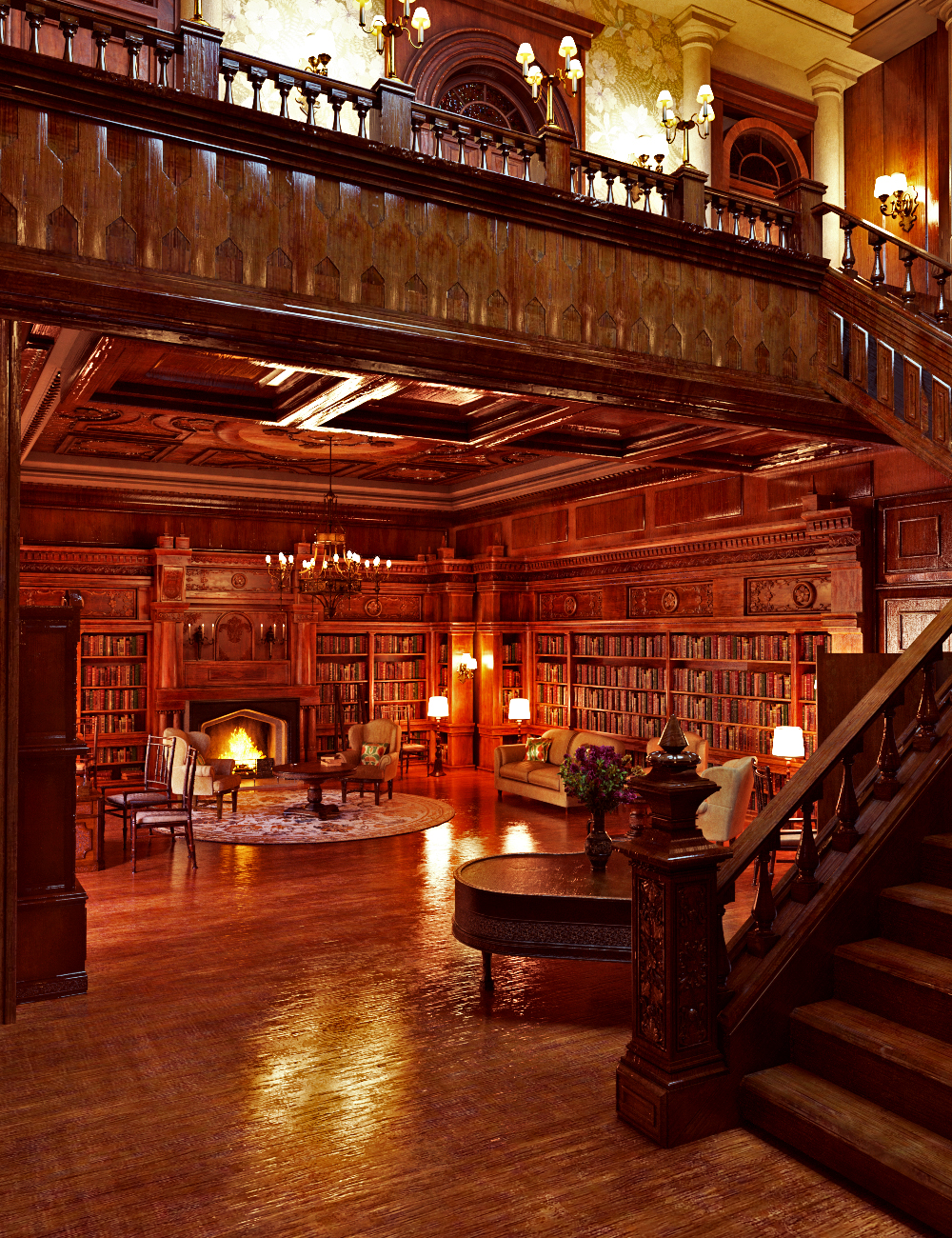 XI Old British Mansion Living Room (Repost) 44