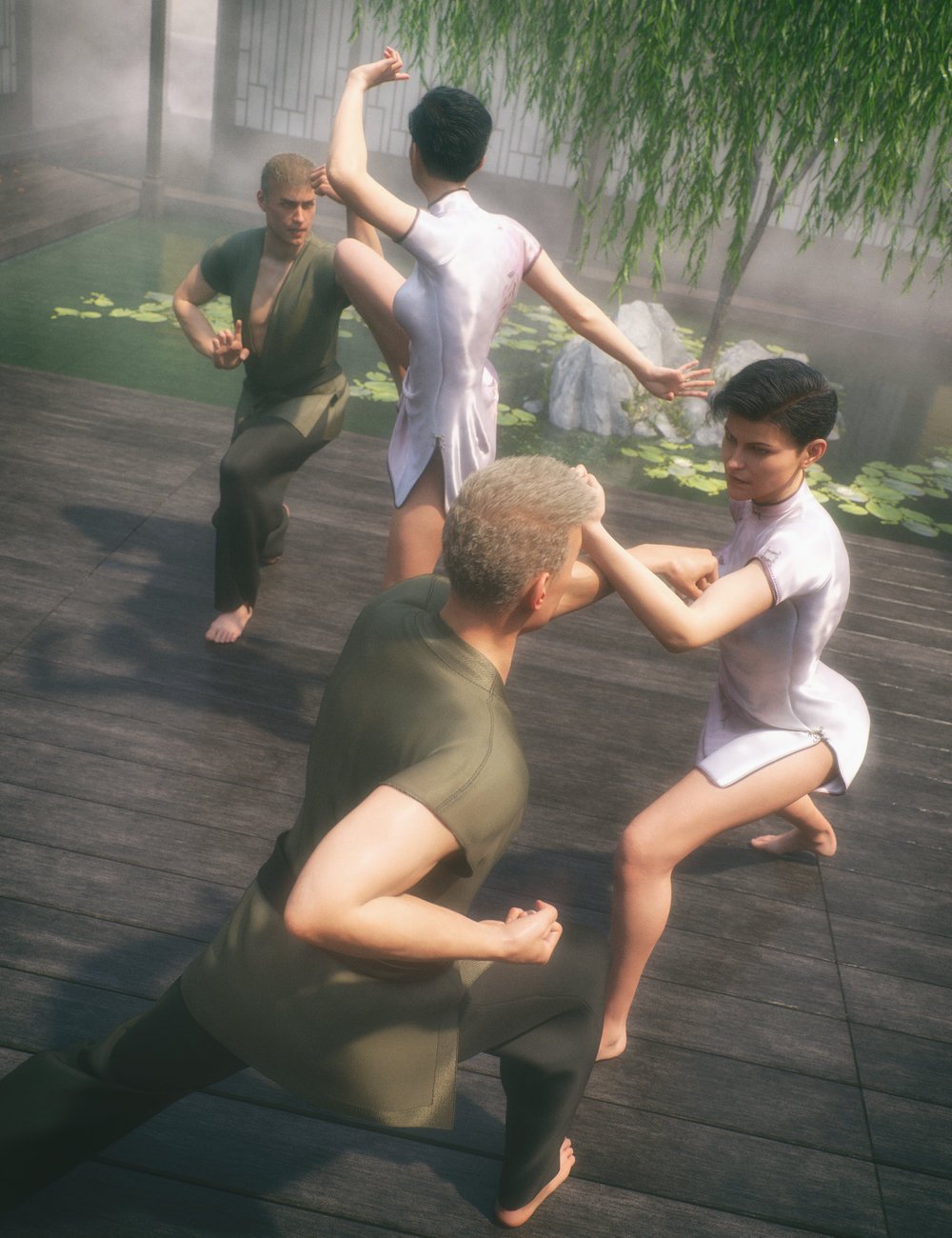 Iron Wire Form Kung-Fu Poses for Victoria 8 and Michael 8 32 iron wire form kung fu poses for victoria 8 and michael 8 00 main daz3d 1791712279
