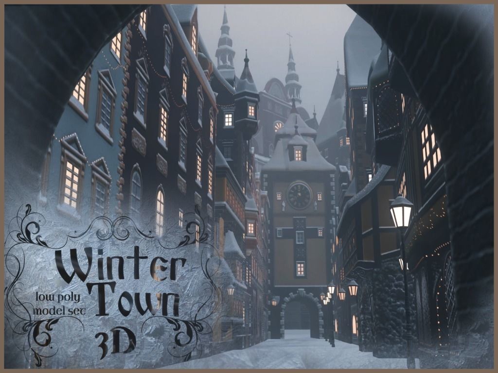 Winter Town Low-poly 14 1 1791906087