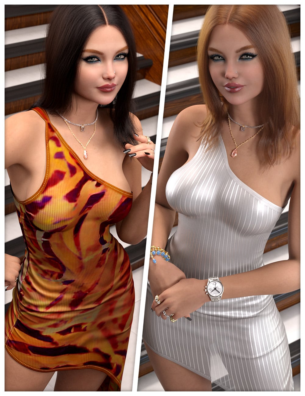 Fashionable Textures for dForce Asymmetric Ruffle Dress 1 https://new.imagehostx.com/upload/2026/10/13/main_1791890894.jpg