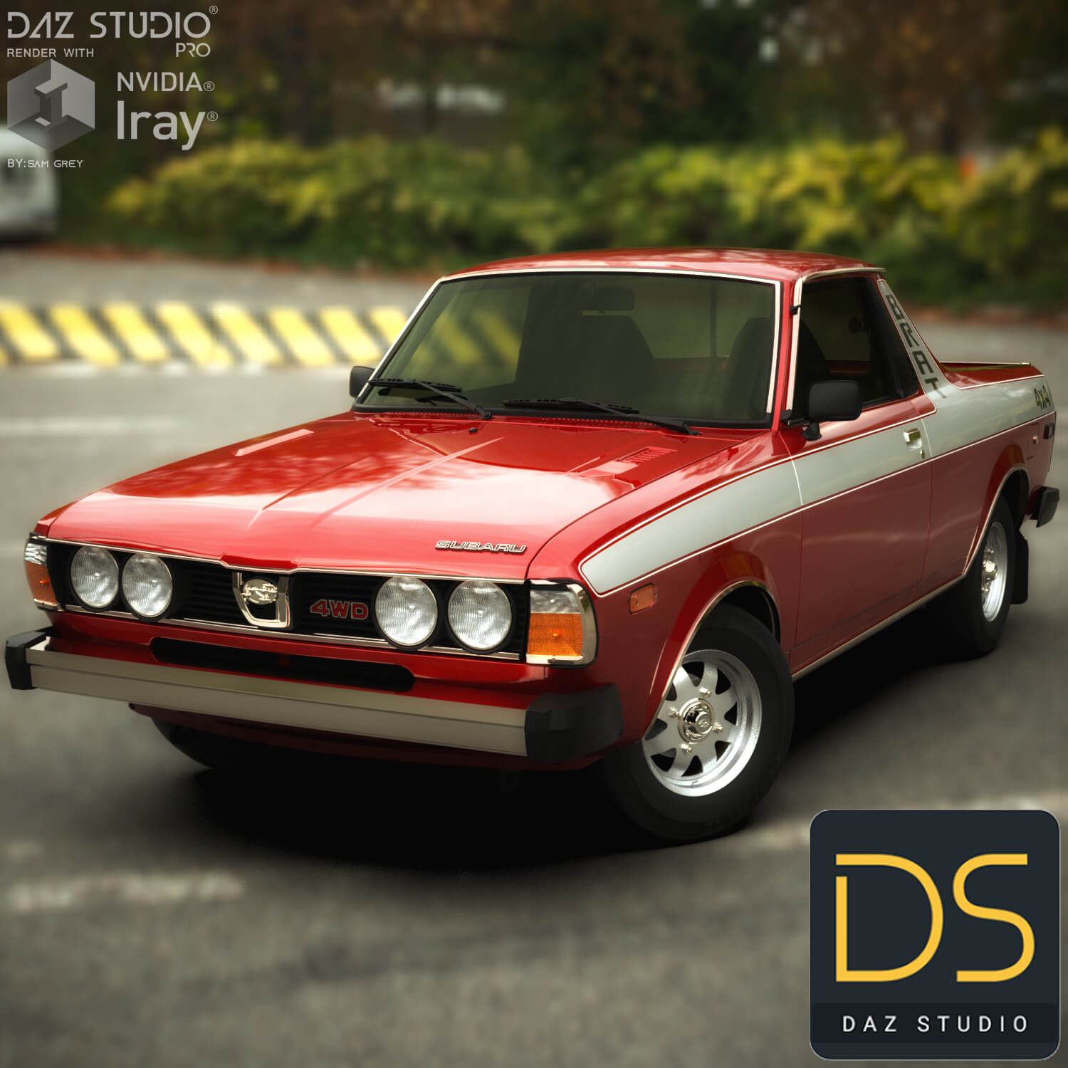 Subaru BRAT GL 1980 for Daz Studio 60 subaru brat gl 1980 for daz studio 01 1792037882
