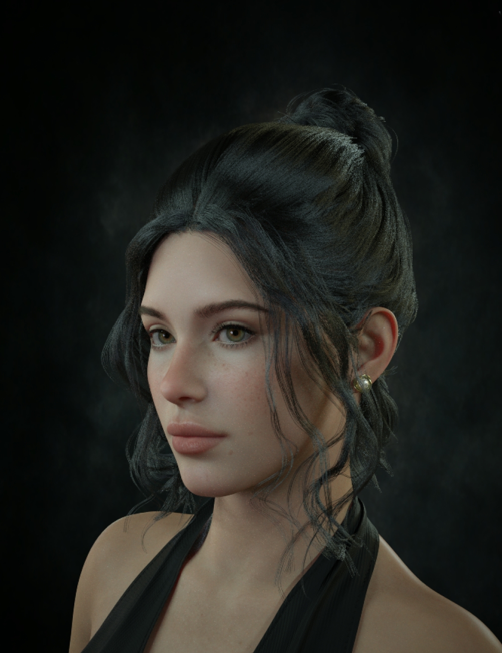 Celiana Classic Chignon For Genesis 9 10 celianaclassicchignonforgenesis904daz3d 1792158296