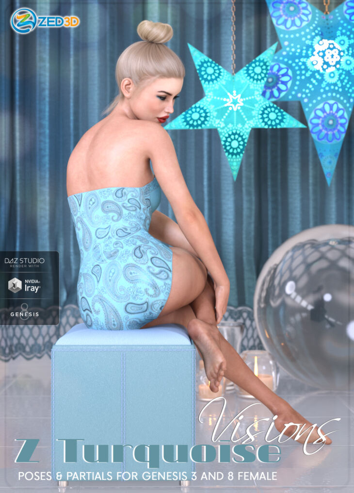 Z Turquoise Visions - Poses and Partials for Genesis 3 and 8 F 30 gfhr656ryft56 1792467555
