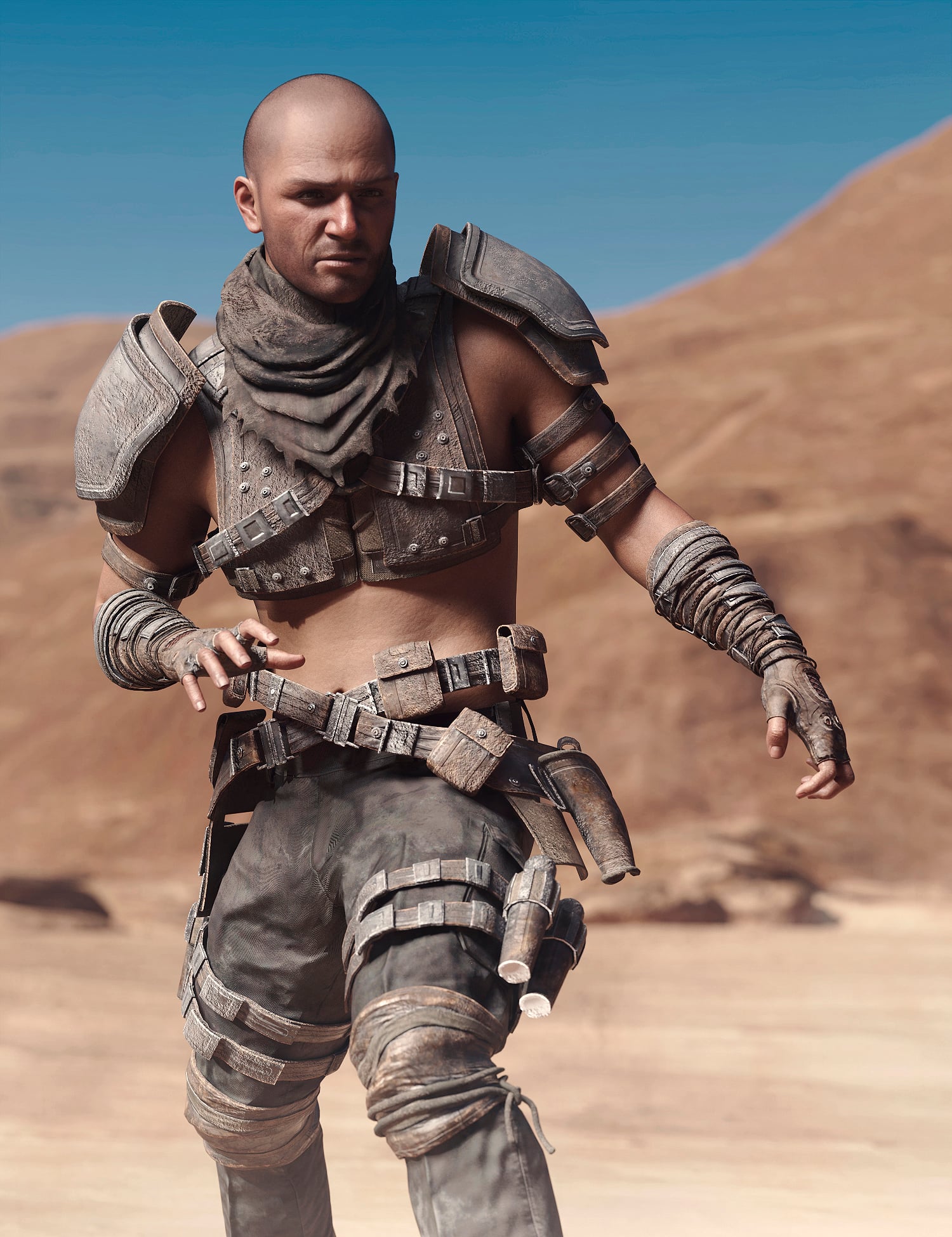 Wasteland Survivor Undersuit for Genesis 9 Nomad Texture Add-On 100