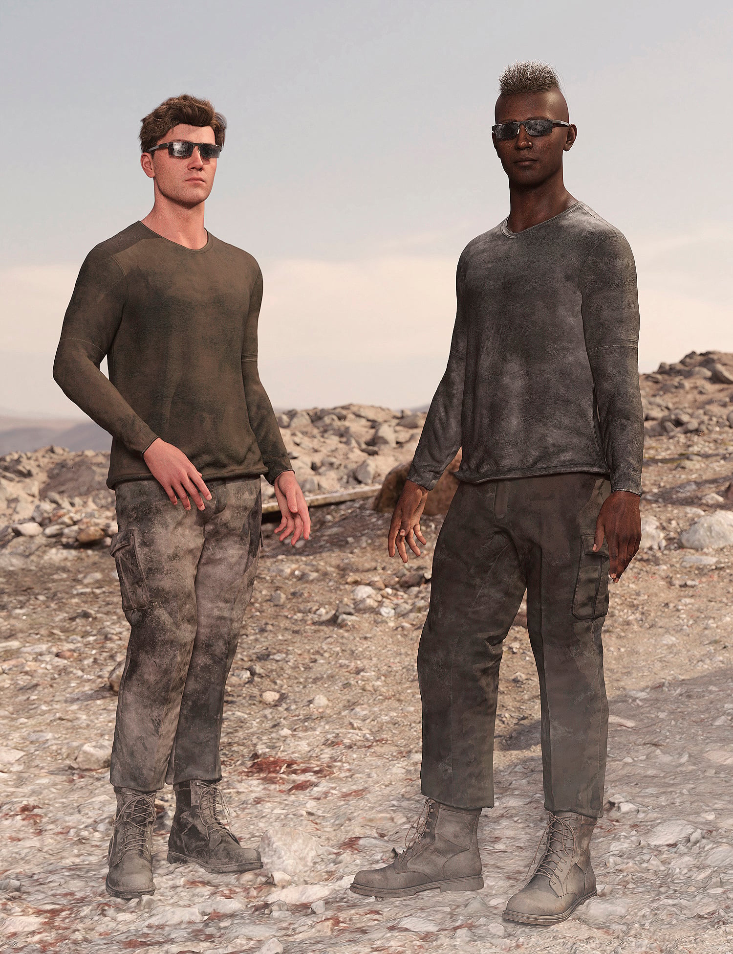 Wasteland Survivor Undersuit for Genesis 9 Texture Add-On 96