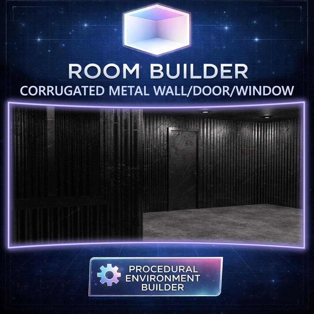 Corrugated Metal Wall Door and Window for Room Builder 6 corrugated metal wall door and window for room builder 01 1793290921