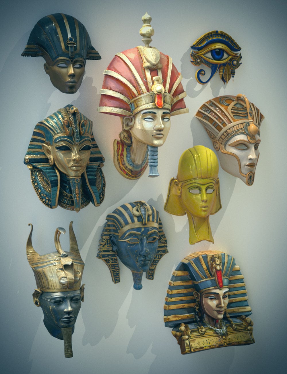 GNBD Egyptian Masks Kings for Genesis 9 Base 10 gnbdegyptianmaskskingsforgenesis9base00maindaz3d 1793249388